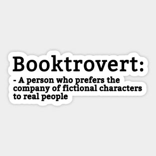 Booktrovert definition Sticker